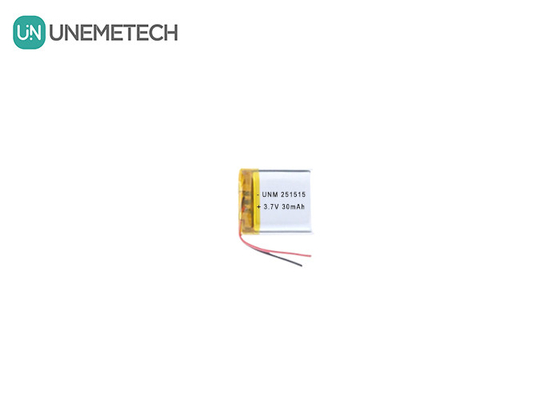 3.7V 30mAh 251515 Маленькая легкая липоаккумуляторная батарея для небольшого электронного термометра