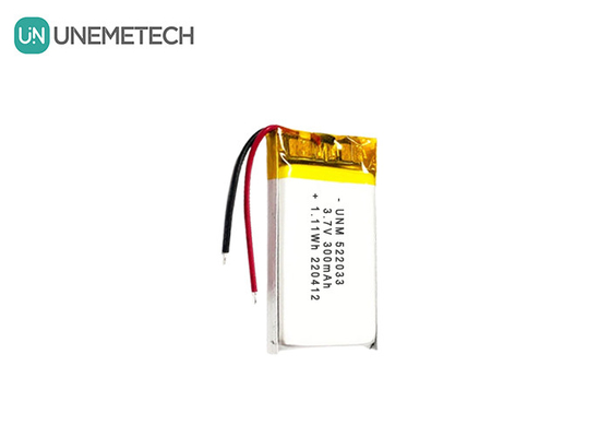 3.7V 300mAh 522033 Гибкая литий-ионная батарея для умных часов
