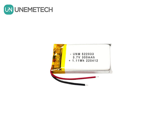 3.7V 300mAh 522033 Гибкая литий-ионная батарея для умных часов