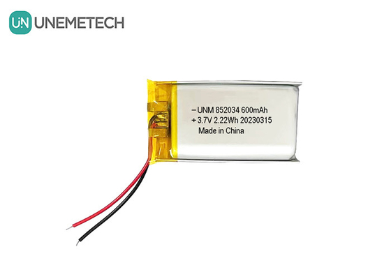 3.7V 600mAh 852034 перезаряжаемая литий полимерная батарея для наушников