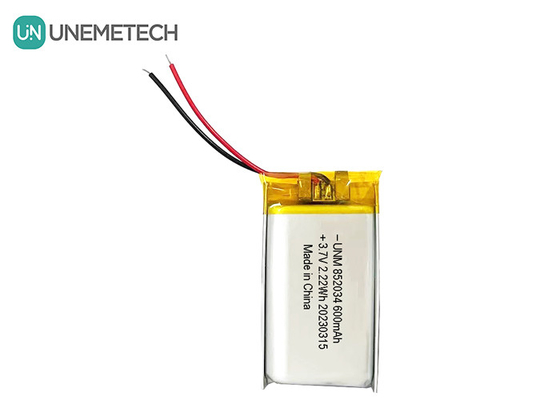 3.7V 600mAh 852034 перезаряжаемая литий полимерная батарея для наушников