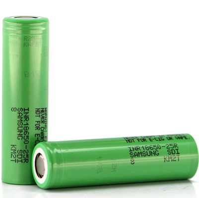 Samsung 25R 18650 2500mAh 20A аккумулятор 3.6V цилиндрическая литий-ионная ячейка INR18650-25R