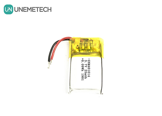 3.7V 25mAh 401014 Ультрамаленькая перезаряжаемая липо батарея для умных очков