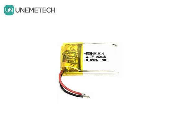 3.7V 25mAh 401014 Ультрамаленькая перезаряжаемая липо батарея для умных очков
