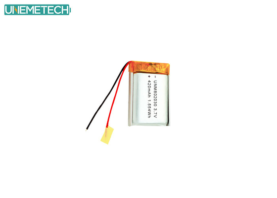 3.7V 420mAh 802030 Перезаряжаемая полимерная литийная батарея для электронных устройств
