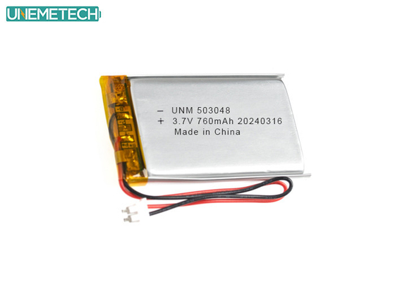 3.7 V 760mAh литий полимерная батарея 503048 с CE одобрен для умной электроники