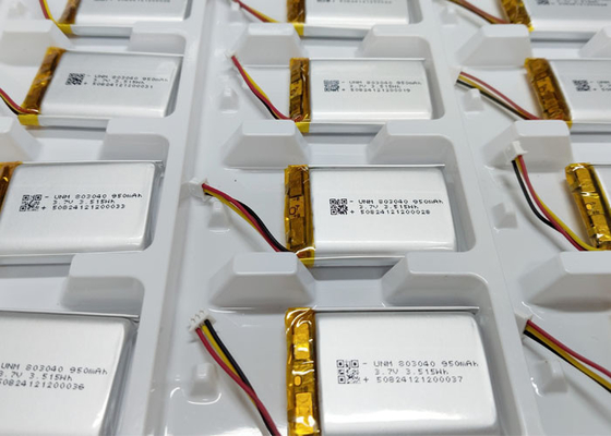 3.7V 950mAh 803040 Полимерная литий-ионная батарея с Molex51021-3P для наружной электроники