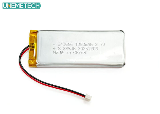 Качество 542666 3,7В 1050mAh перезаряжаемая литий-полимерная батарея для косметических устройств Фабрика